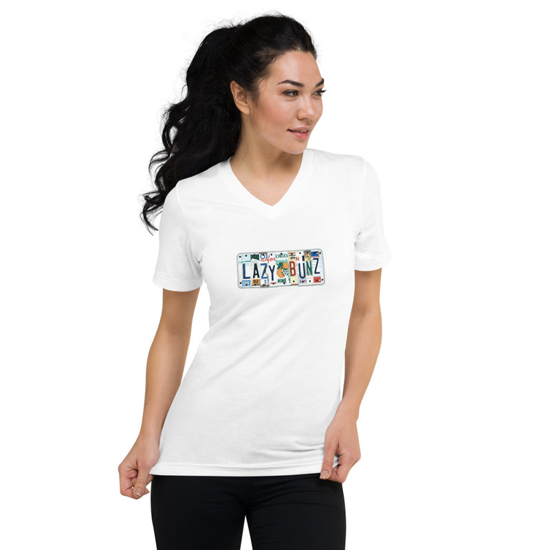 License Plate Woman's V-Neck T-Shirt